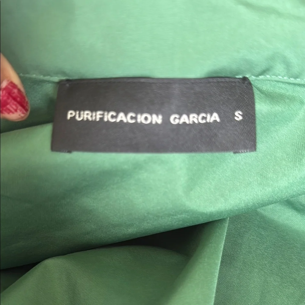Purificación García Women's Green Belted Coat